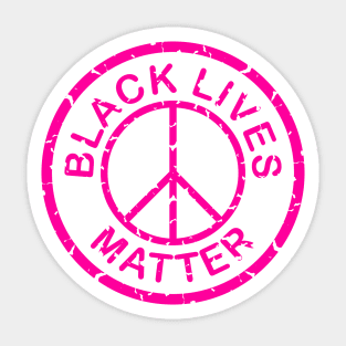 pink black lives matter peace sign Sticker